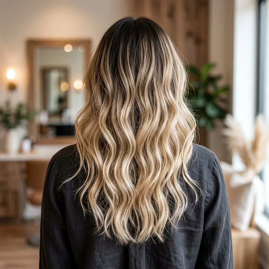 Balayage degradado natural a mano alzada