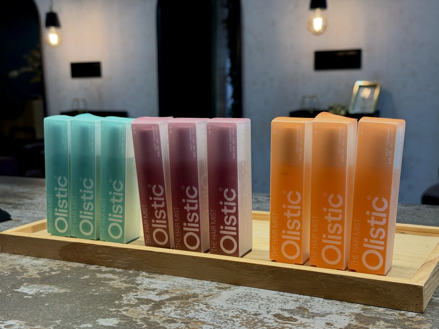 Olistic The Hair Mist scented hair mists in their three fragrances at Milanocenter Estilismo
