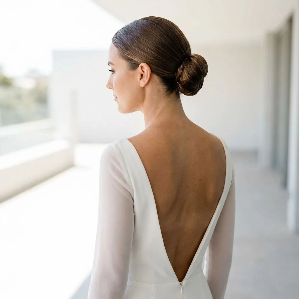 Polished ballerina bun