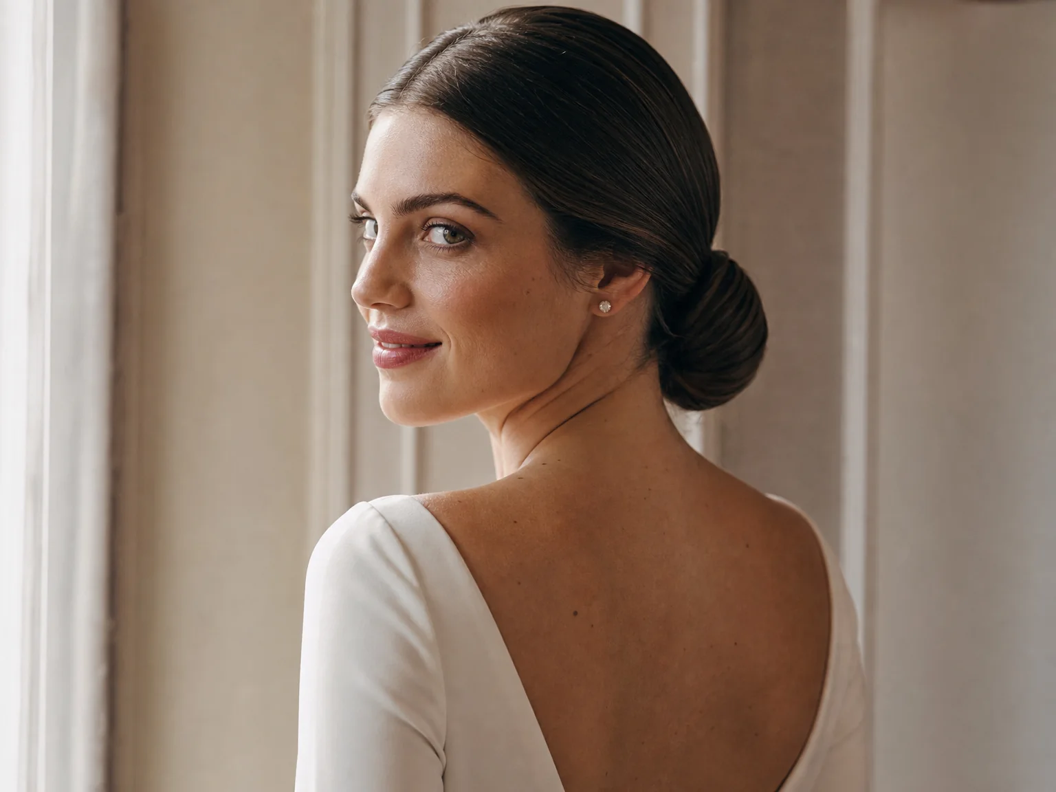 Polished ballerina bun