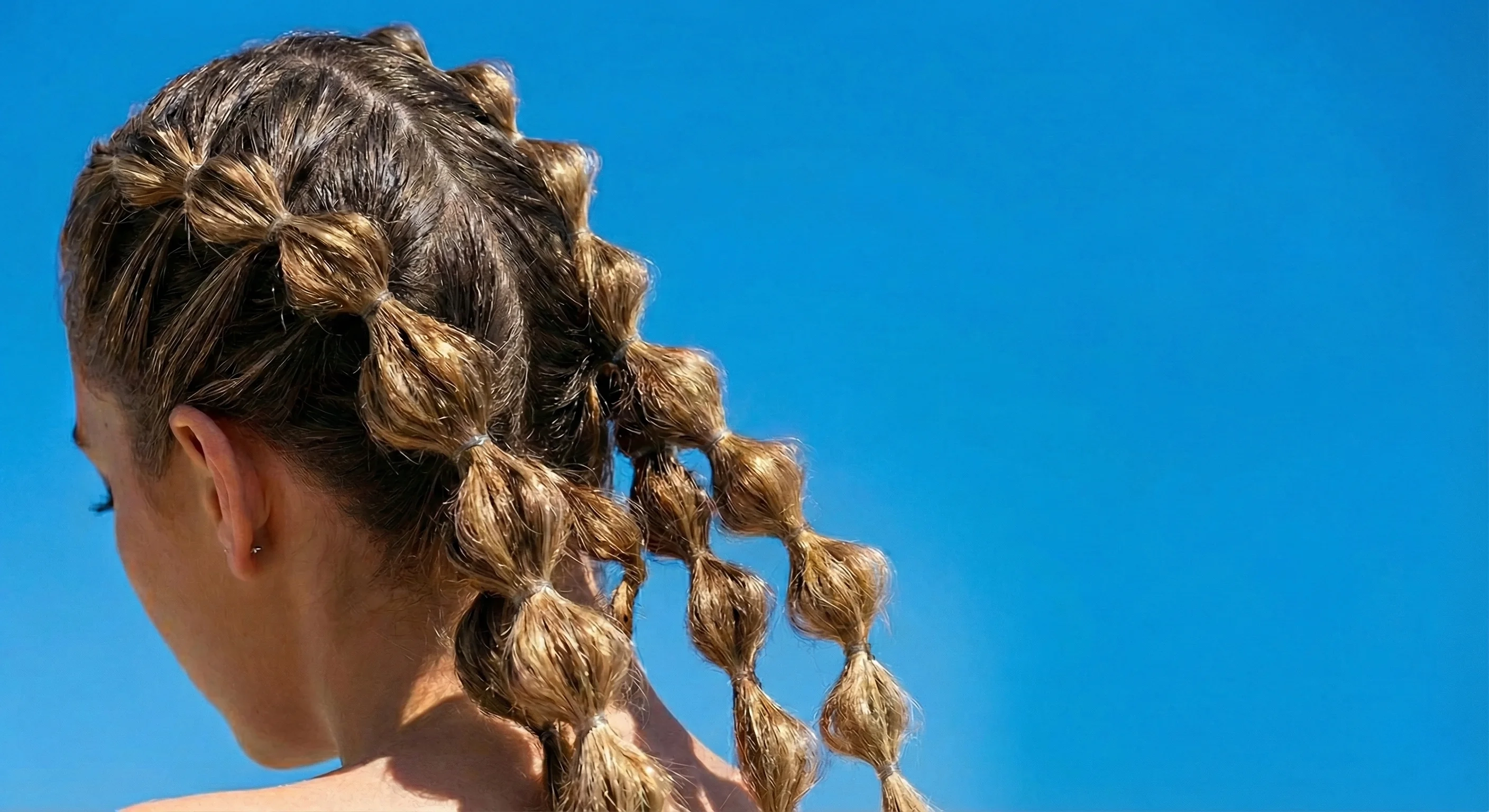 Sun protective hairstyle