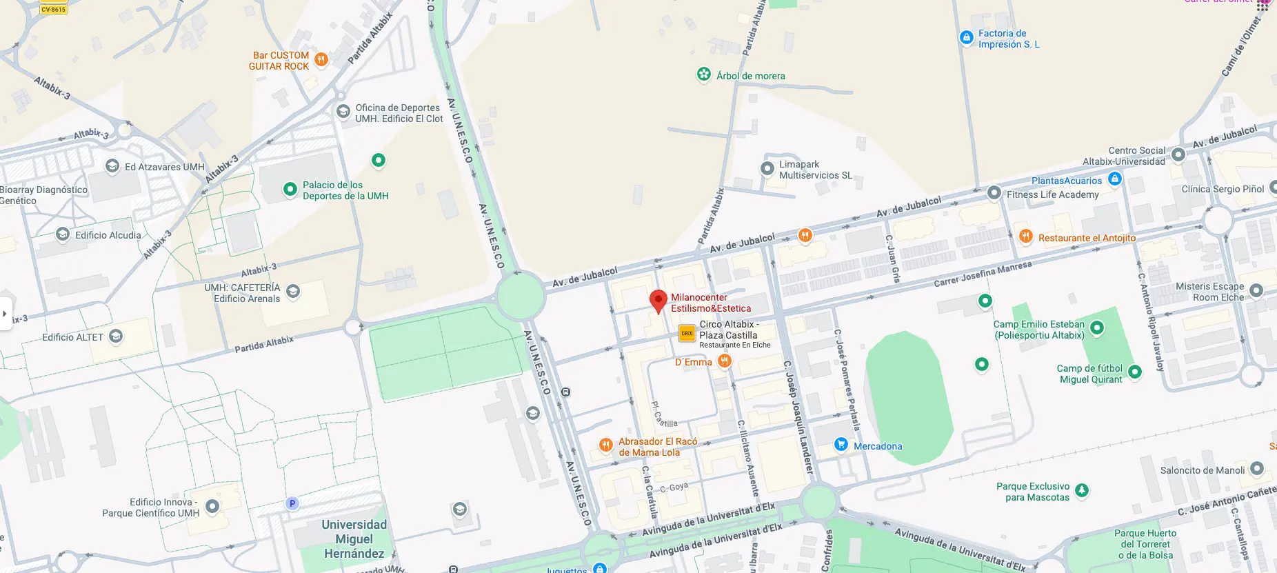 Mapa de ubicación de Milanocenter Estilismo