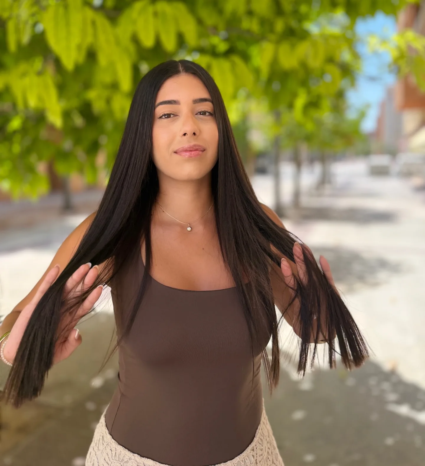 Liso con movimiento y brillo tras Keratin Infusion